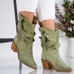 Ciocate dama Green din piele naturala - imagine 3