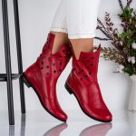 Ghete de dama din piele naturala Dolce cu detalii decupate - imagine 5