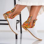 Ghete de dama din piele naturala Galatea cu detalii decupate - imagine 4