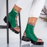 Ghete de dama din piele naturala Monet cu detalii decupate - imagine 5