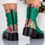 Ghete de dama din piele naturala Monet cu detalii decupate - imagine 2