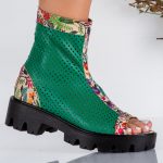 Ghete de dama din piele naturala Monet cu detalii decupate - imagine 6