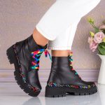 Bocanci de dama din piele naturala Luminosa - imagine 3