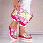 Set geanta Radiance si papuci din piele naturala Clementine