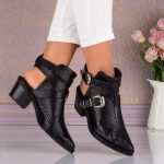 Ghete de dama din piele naturala Nuit - imagine 4