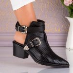 Ghete de dama din piele naturala Nuit - imagine 3