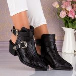 Ghete de dama din piele naturala Nuit - imagine 2