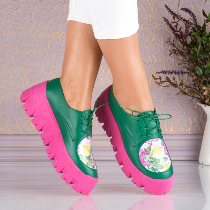 Set geanta Radiance si pantofi din piele naturala Lemon - imagine 6