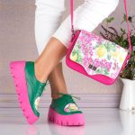 Set geanta Radiance si pantofi din piele naturala Lemon