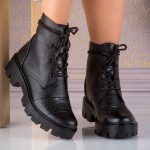 Bocanci dama din piele naturala Lunaria