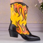 Ciocate dama Flame din piele naturala - imagine 3