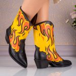 Ciocate dama Flame din piele naturala - imagine 2