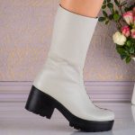 Ghete de dama din piele naturala Vivienne - imagine 2