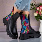 Ghete din piele naturala Rainbow Side