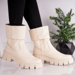 Ghete dama din piele naturala Elarra - imagine 3