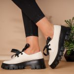 Pantofi Casual Piele Naturala Intoarsa Crem2