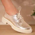 Pantofi casual piele naturală Champagne
