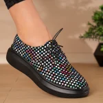 Pantofi casual piele naturală Dots