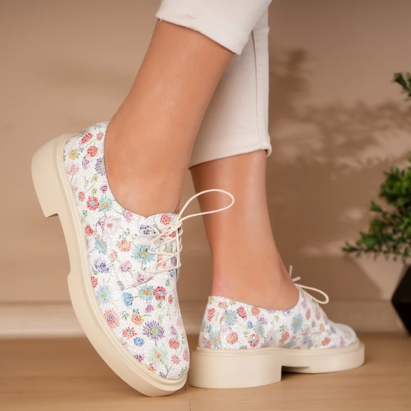 Pantofi casual piele naturală Flowers 1 Pantofi casual piele naturală Flowers 1