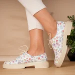 Pantofi casual piele naturală Flowers 3