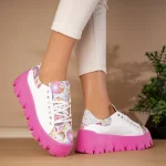 Pantofi casual piele naturală Pink Madala 1