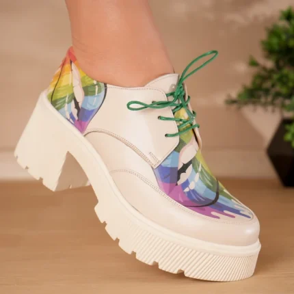 Pantofi casual piele naturală Rainbow
