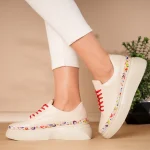 Pantofi casual piele naturală Red Details 3