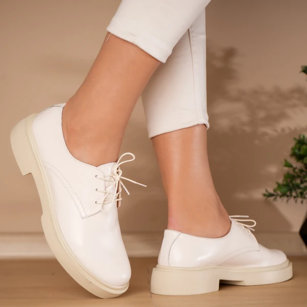 Pantofi casual piele naturală Simple White 1 Pantofi casual piele naturală Simple White 1