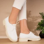 Pantofi casual piele naturală White Pattern 1
