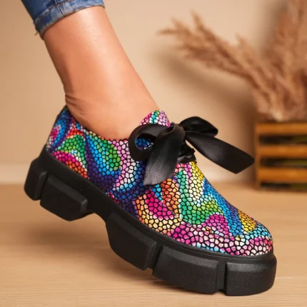Pantofi casual piele naturală Stained Glass