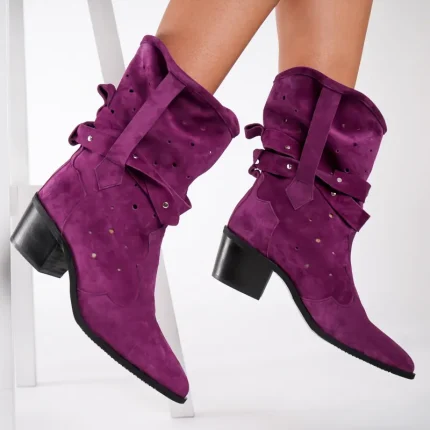 Ciocate damă piele naturală Purple Love 4
