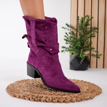 Ciocate damă piele naturală Purple Love
