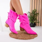 Ciocate damă piele naturală Vibrant Pink 1