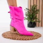 Ciocate damă piele naturală Vibrant Pink
