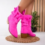 Ciocate damă piele naturală Vibrant Pink 3