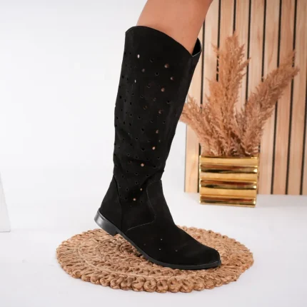 Cizme damă piele naturală Pitch Black