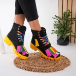 Ghete damă piele naturală Cheerful Rainbow 1