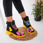 Ghete damă piele naturală Cheerful Rainbow 4