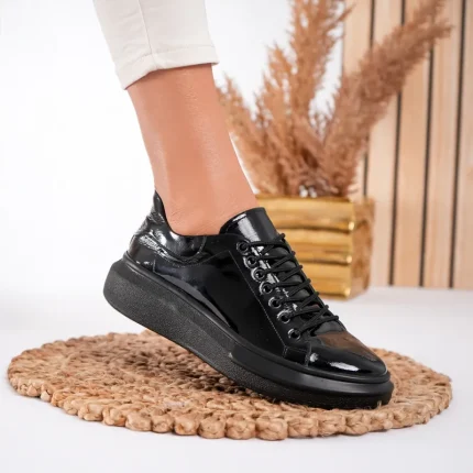 Pantofi casual piele naturală All Black