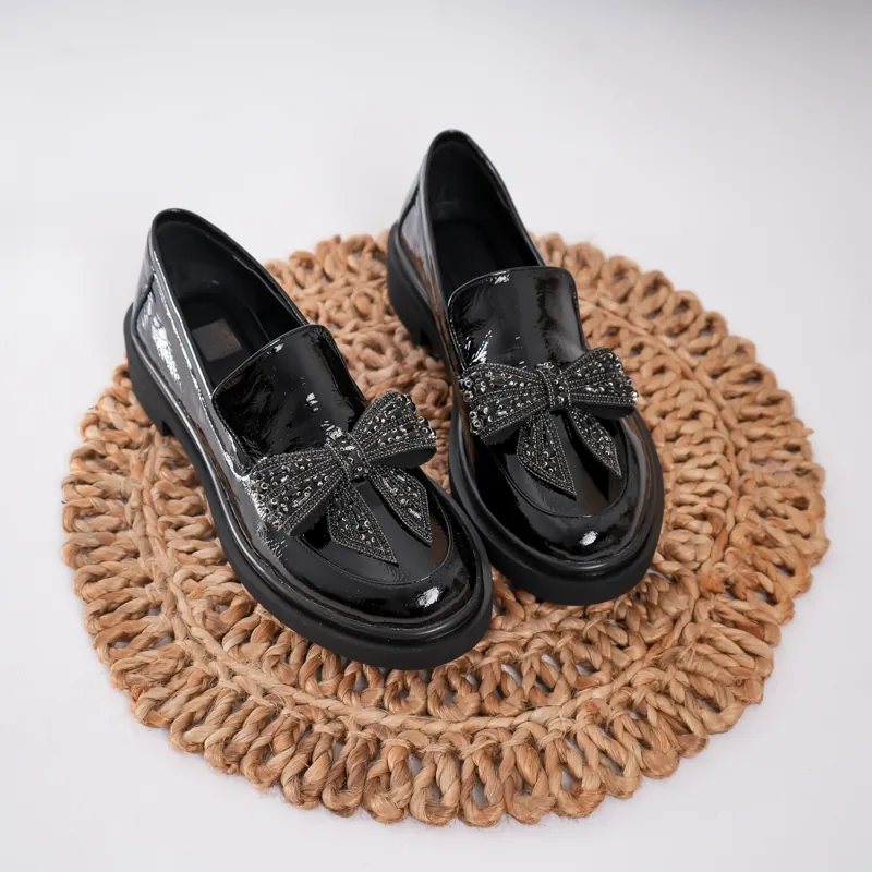 Pantofi casual piele naturală Glamourous Black 4 Pantofi casual piele naturală Glamourous Black 4