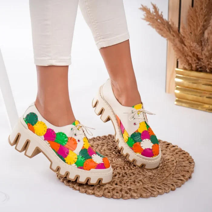 pantofi casual piele naturala Joyful Colors 4